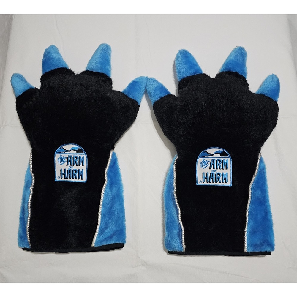 Vintage Carolina Panthers The Arm Of Harm Paw Gloves Claws NFL Fan Gear Pair